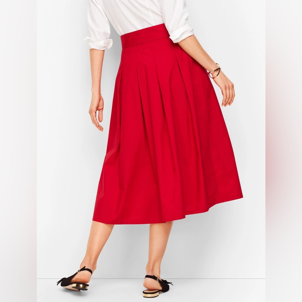 Talbots midi Pleated Skirt VTG 60s Soft Burgundy Red  %100 Wool size 10